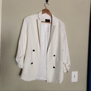 Bershka white blazer
